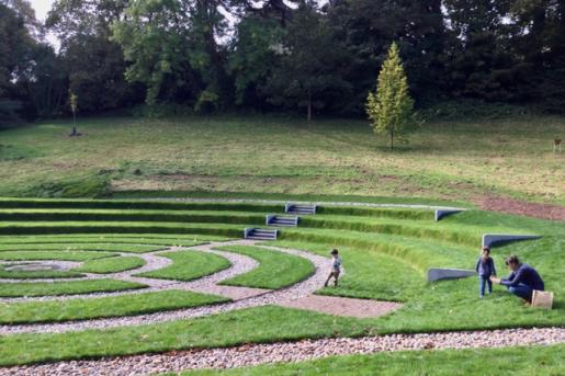 The amphitheatre was inspired by Calaremont Landscape Garden