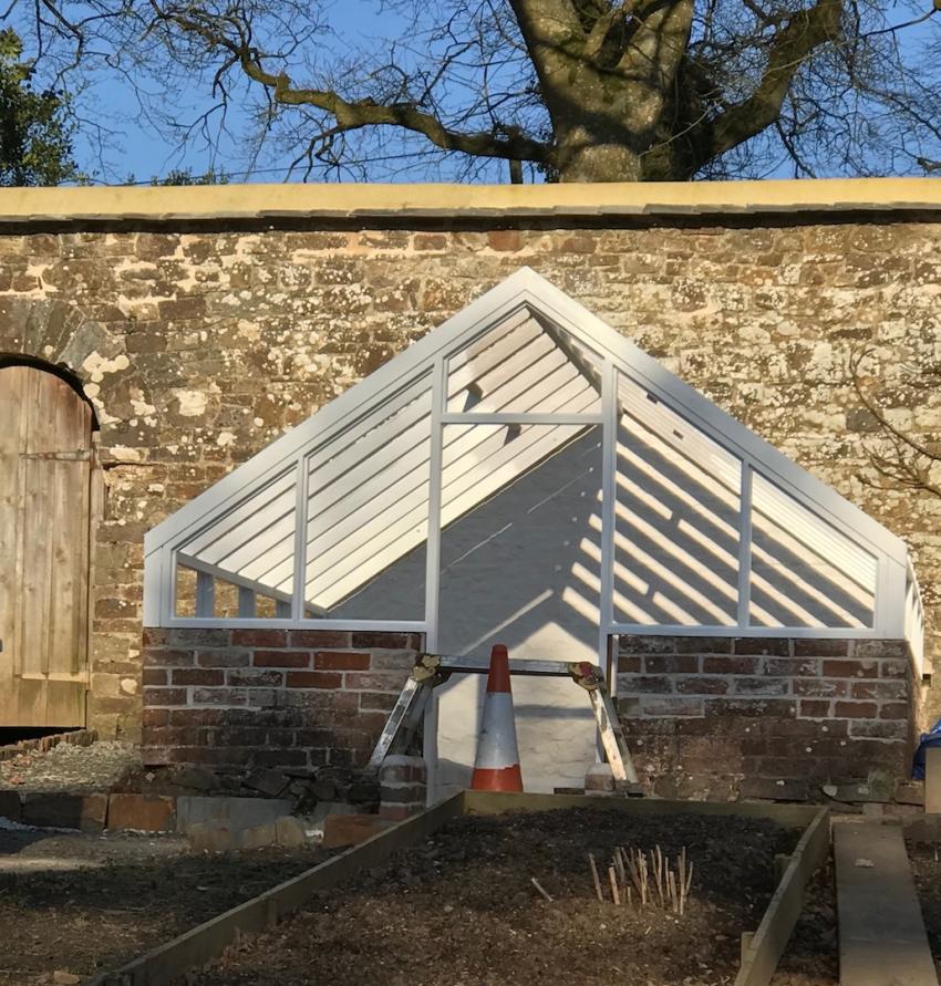 Restored glasshouse FFCC Nethercott House