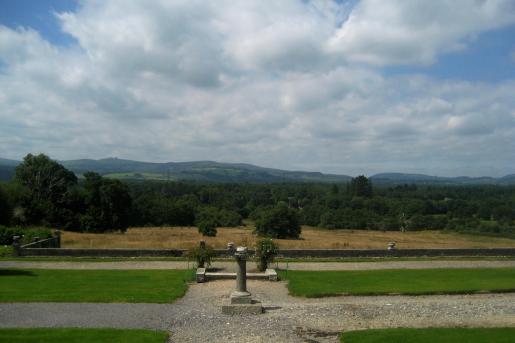 Stover Park view from terrace towards Hay Tor