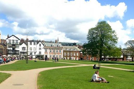 The new paths across Cathedral Green by Robert Myers