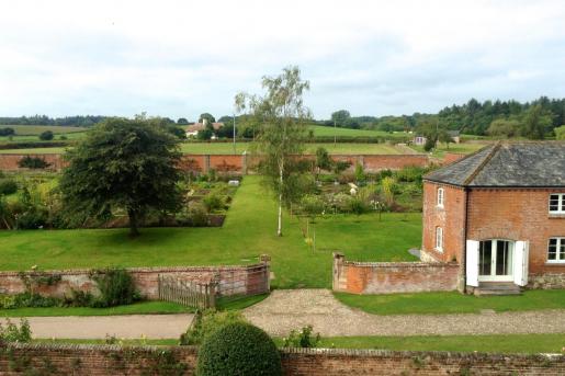 walled kitchen garden at Cadhay