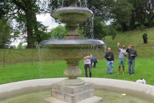 the restored fountain