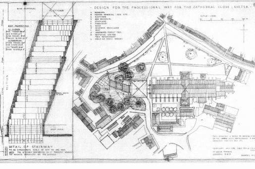 The Cathedral processional way and square by Sir Geoffrey Jellicoe