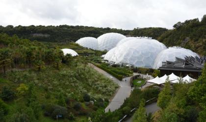 view of Eden Project domes