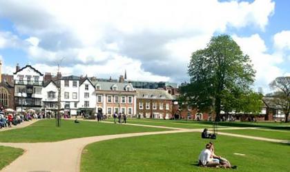 The new paths across Cathedral Green by Robert Myers