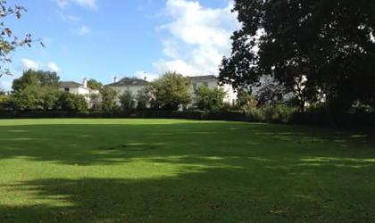 The 'superior cottages' of Baring Crescent overlook the pleasure grounds